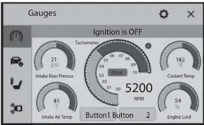 PIONEER SPH-EVO950DAB - Exemple: écran Jauges - 1