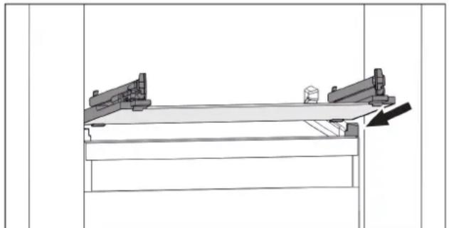 LIEBHERR FTe554 - Retirer / insérer la tablette en verre - 2