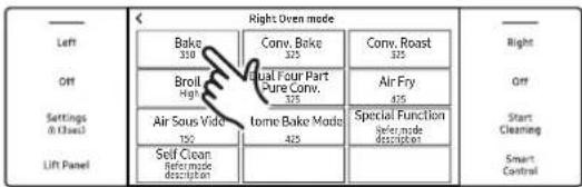 Dacor DOP48T960GS - Setting the Cooking Mode - 3