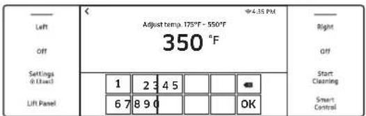 Dacor DOP48T960GS - Réglage de la température de cuisson - 2