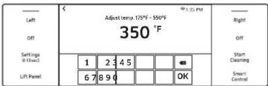 Dacor DOP48T960GS - Setting the Cooking Temperature - 2