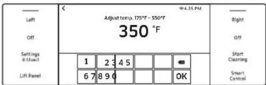 Dacor DOP48T960GS - Programación de la temperatura de coccción - 2