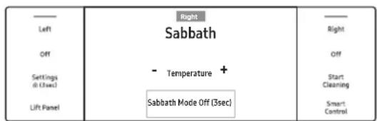 Dacor DOP48T960GS - Utilisation de la fonction Sabbat - 5