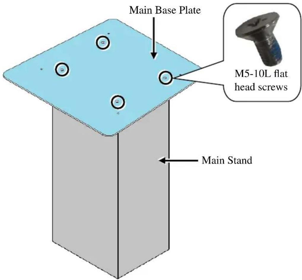 Main Base Plate M5-10L flat head screws Main Stand