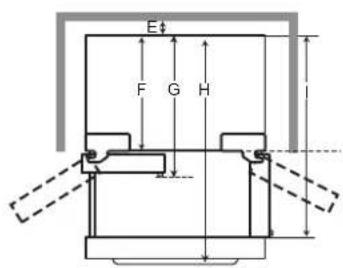 LG LRFES2503S - Dimensions et dégagements - 2