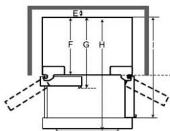 LG LF25H6200S - Dimensions et dégagements - 2