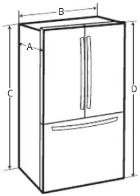 LG LRFVS2503S - Dimensions and Clearances - 1