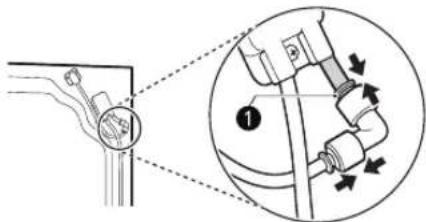 LG LRFVS2503S - Removing the Left Refrigerator Door - 1