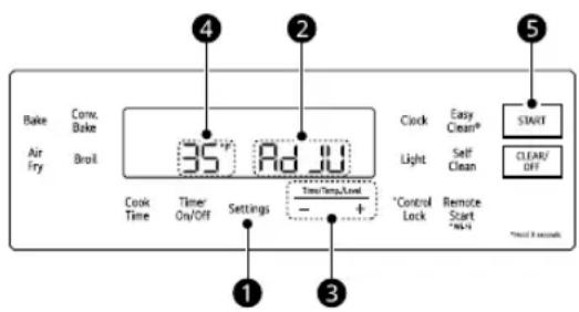 LG LSIL633CFE - Calibrage de la température du four - 1