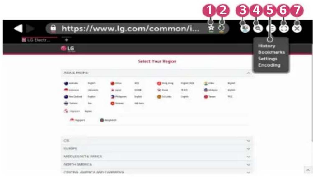 LG ProBeam BU60PSM - Utilisation du [Navigateur Web] - 1