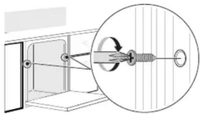 LG LDPH6762S - Fixation du lave-vaisselle au cadre de l'armoire - 2