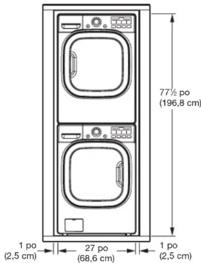 LG F1354FDS - instaLLations aVec base piédestaL ou trousse d'empiLage en option - 2