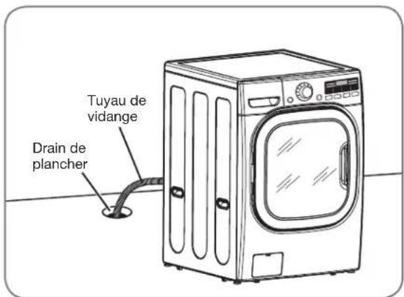 LG F1354FDS - RACCORDEMENT DU TUYAU DE VIDANGE - 3