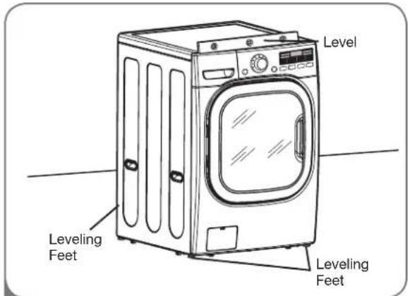 LG F1354FDS - LEVELING THE WASHER - 1