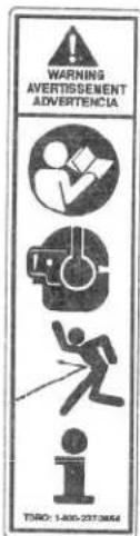 TORO 58355 - Décalcomanes de sécurité et instructions - 5