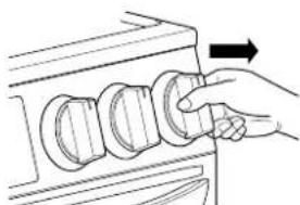 LG LSEL6330S - Pull the knob forward off the shaft. - 1