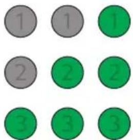1 1 1 2 2 2 3 3 3