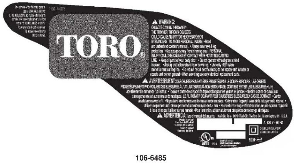 TORO 51354 - Autocollants de sécurité et d'instructions - 1
