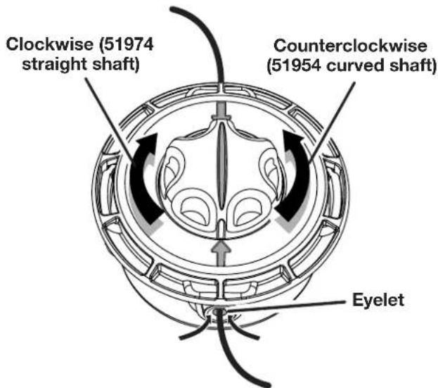 TORO 51998 - Installing Line in Reel Easy String Head - 2