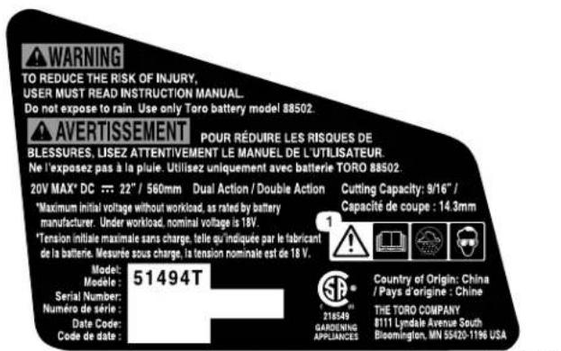 TORO 51494 - Pegatinasdeseguridadeinstrucciones - 3