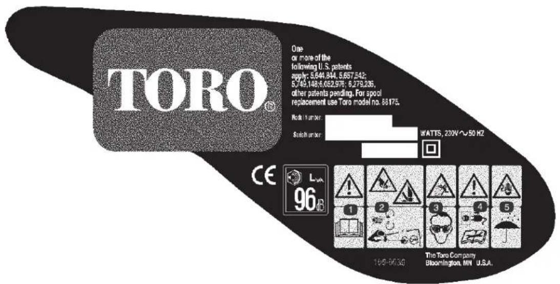 TORO 51348 - Sicherheits- und Bedienungsschilder - 1