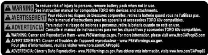 TORO 88715 - Pegatinas de seguridad e instrucciones - 2