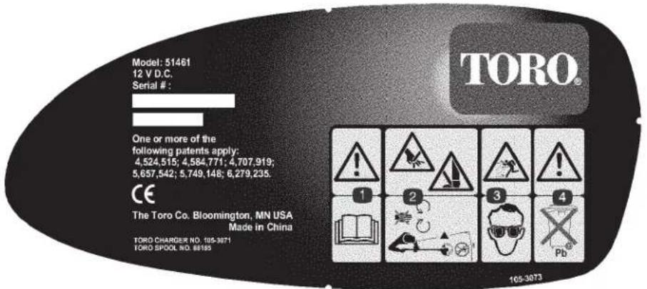 TORO 51461 - Pegatinas de seguridad/instrucciones - 1