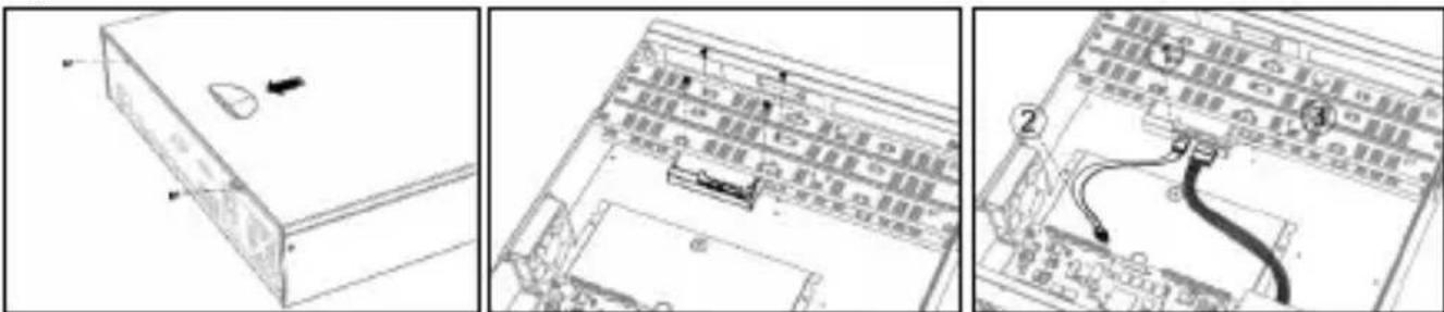 Hikvision DS-7104HGHI-M1 - HDD or SSD Installation of Each Chassis Type - 2