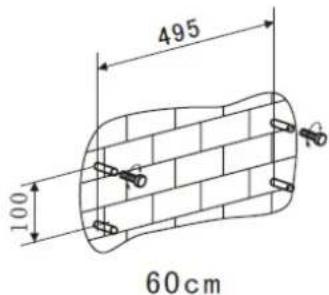 HOOVER HT6360IN/1 - Way one: Mounting on the wall: - 2