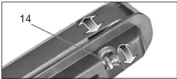 METABO DSD 250 - Adjusting the belt run (BS 175 only) - 2