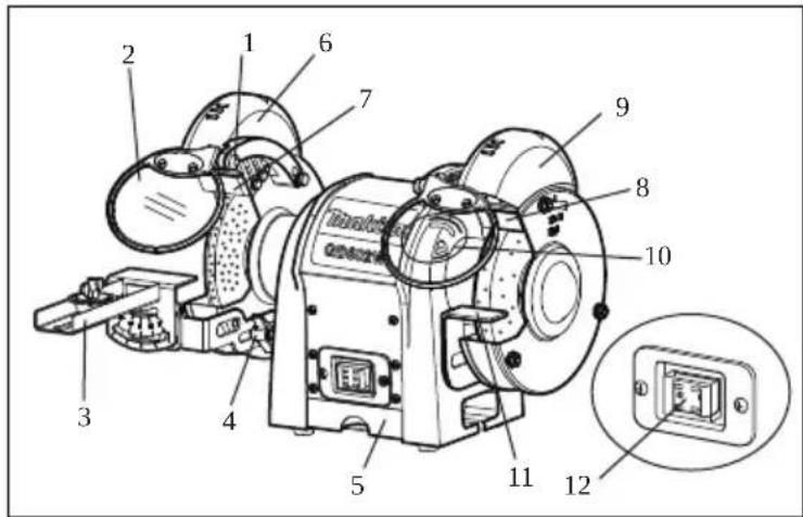 MAKITA GB602 - KEN UW TAFELSLIJPMACHINE - 3