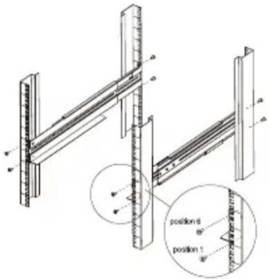 Equip ZEUS51E - Passo 2: Installazione delle rotaie di montaggio a rack (opzionale) - 2