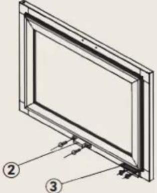 BORETTI Milano MLWC60 - Top hinge 2. Door light switch 3. Location-plate 4. Bottom hinge 5. Support - 2