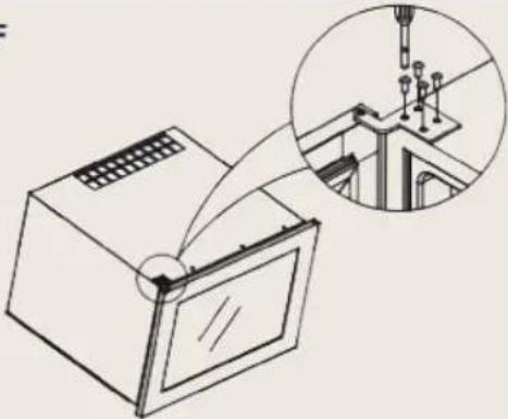 BORETTI Milano MLWC60 - Top hinge 2. Door light switch 3. Location-plate 4. Bottom hinge 5. Support - 6