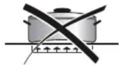 BORETTI Toscana CFBI9015 - If the surface is broken or damaged unplug the cooktop and contact the after-sales service. - 2