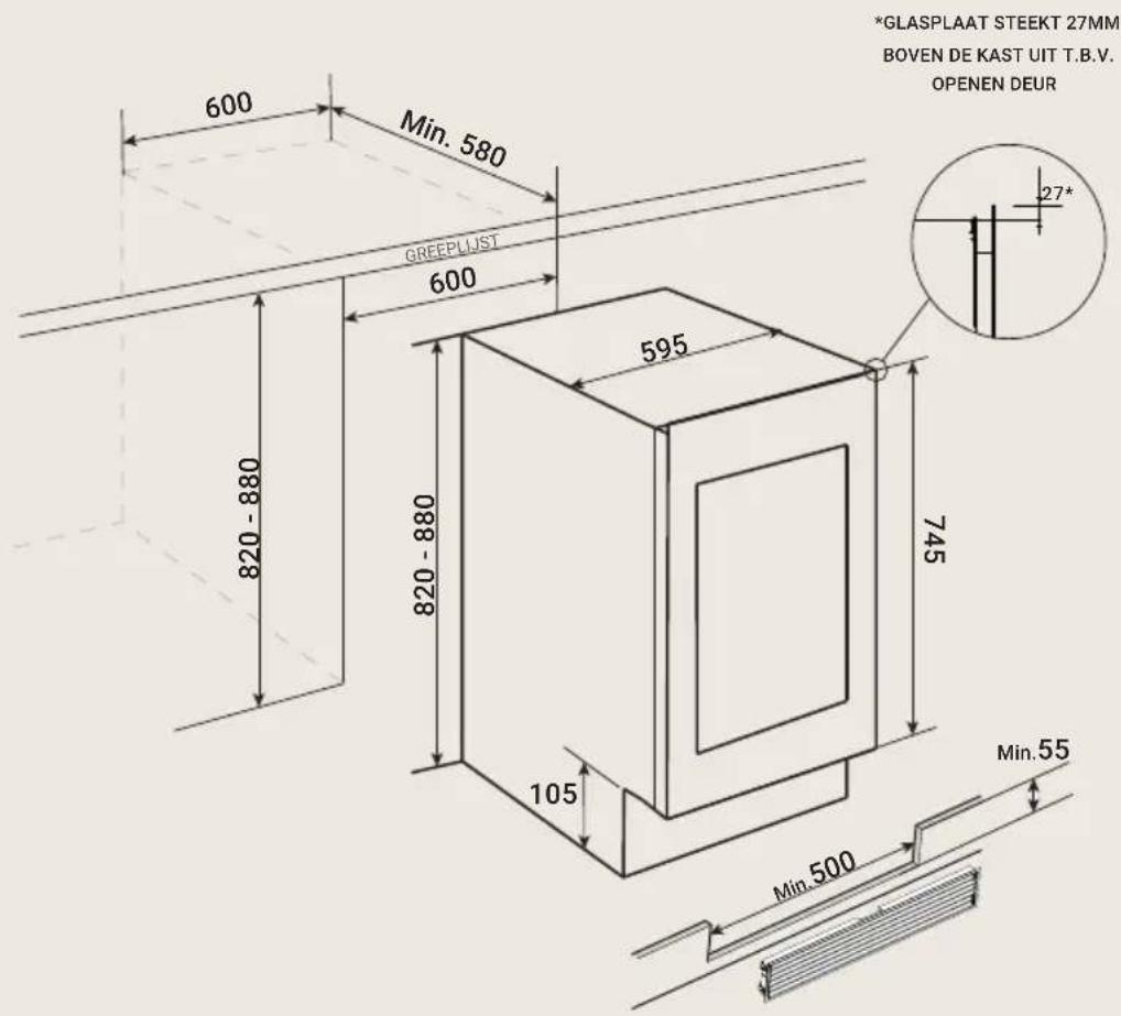 BORETTI Milano MLWC82GR - Dimensions de l'appareil - 2