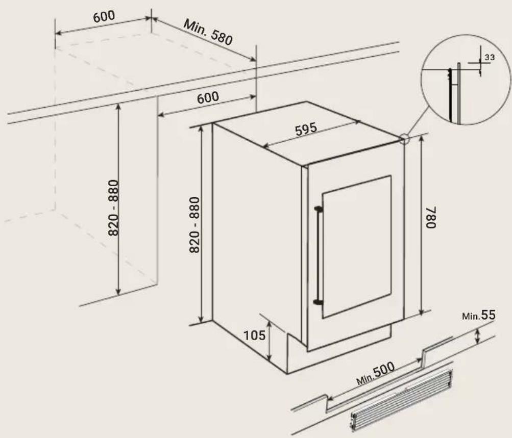 BORETTI Milano MLWC82ZG - Dimensions de l'appareil - 1