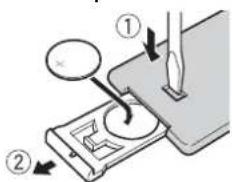 PIONEER DEH-S100UBB - Preparing the remote control - 2