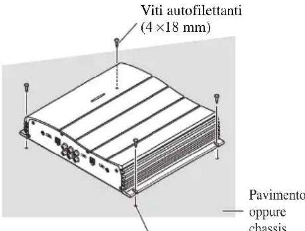 PIONEER GM-X354 - Esempio dell'installazione sul pavimento oppure sullo chassis - 1
