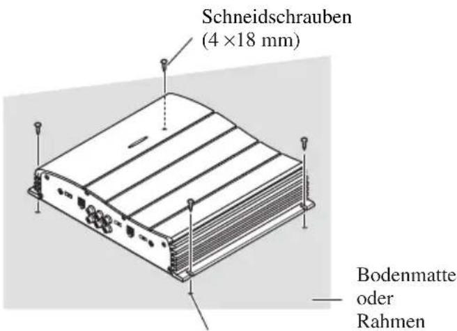 PIONEER GM-X354 - Beispiel eines Einbaus auf einer Bodenmatte oder auf dem Rahmen - 1