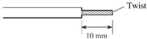 PIONEER GM-X354 - Expose the end of the speaker wires using nippers or a cutter by about 10 mm and twist. - 1