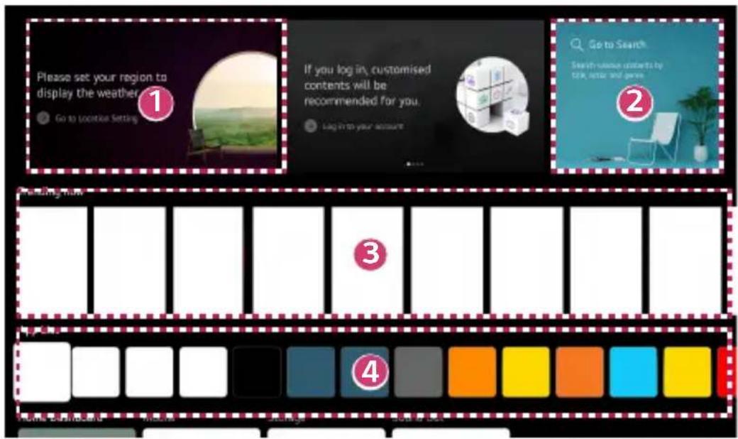 LG CineBeam Q HU710PB - Utilisation de la fonction Accueil du projecteur de LG - 1