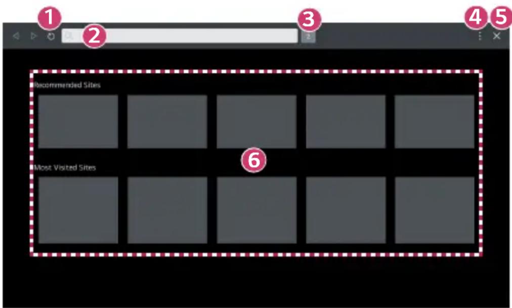 LG CineBeam Q HU710PB - Utilisation du [Navigateur Web] - 1