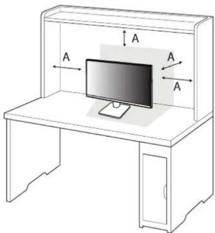 LG 27MR41A - Installation sur un bureau - 1