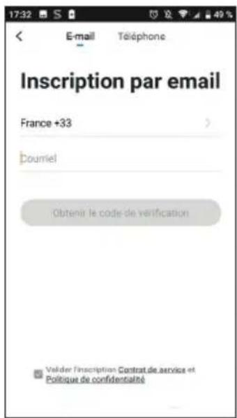 17:32 E-mail Téléphone Inscription par email France +33 Doumiel Obtenir le code de vérification Valder l'inscription Contrat de service et Politique de confidentialité