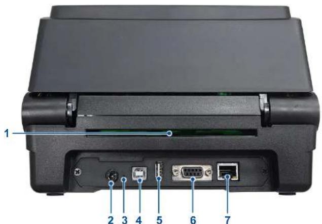 TSC DH240T - 背面図 - 1