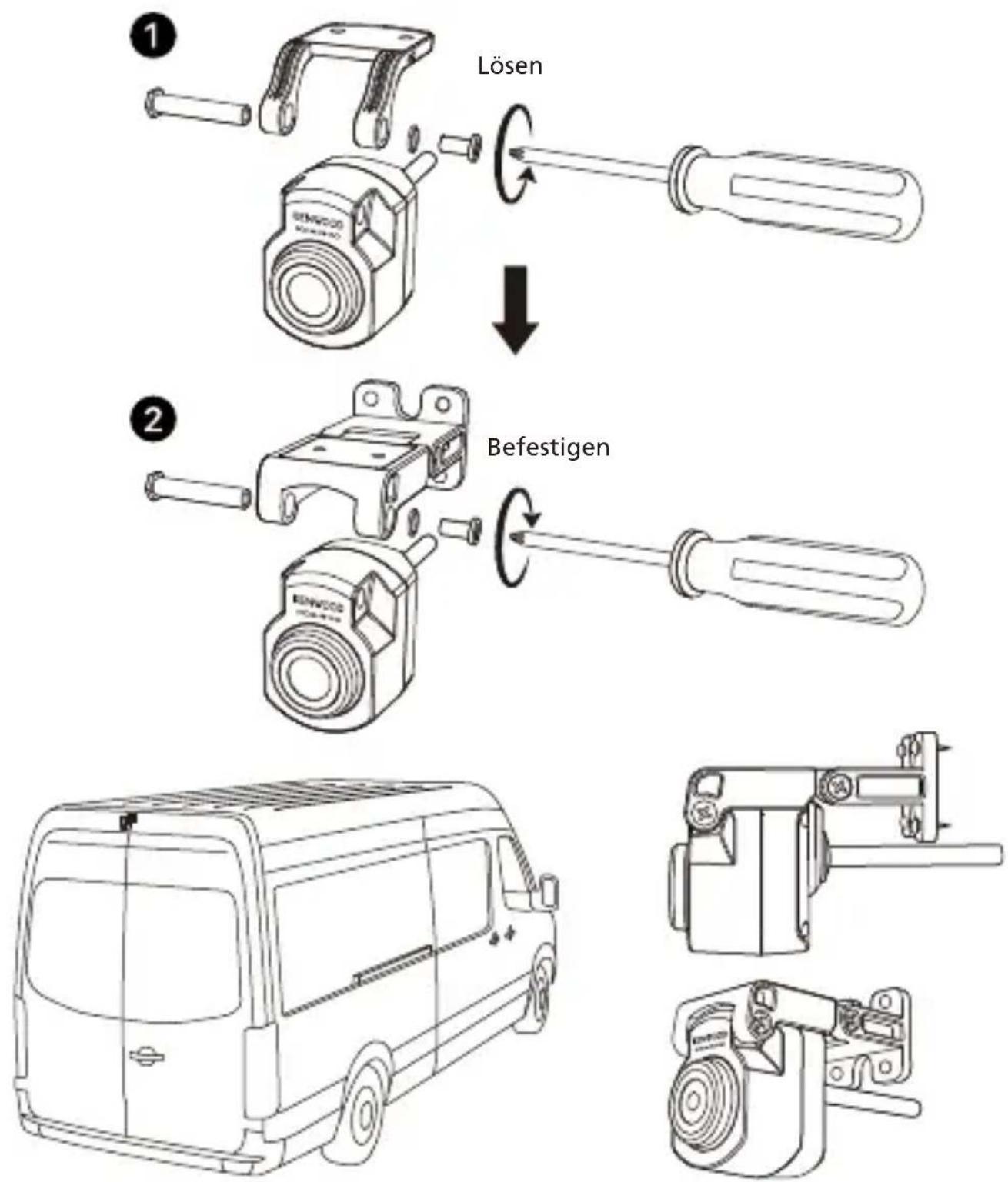 KENWOOD KCA-R110 - Stelle auf Heckscheibe wählen - 2