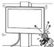 SONY SU-WL905 - Do not install the Wall-Mount Bracket on wall surfaces where the corners or the sides of the TV or LCD Display protrude away from the wall surface. - 1