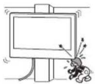 SONY SU-WL905 - No instale el soporte de montaje mural sobre superficies de paredes donde las esquinas o los costados del TV o pantalla LCD sobresalgan de la superficie de la pared. - 1