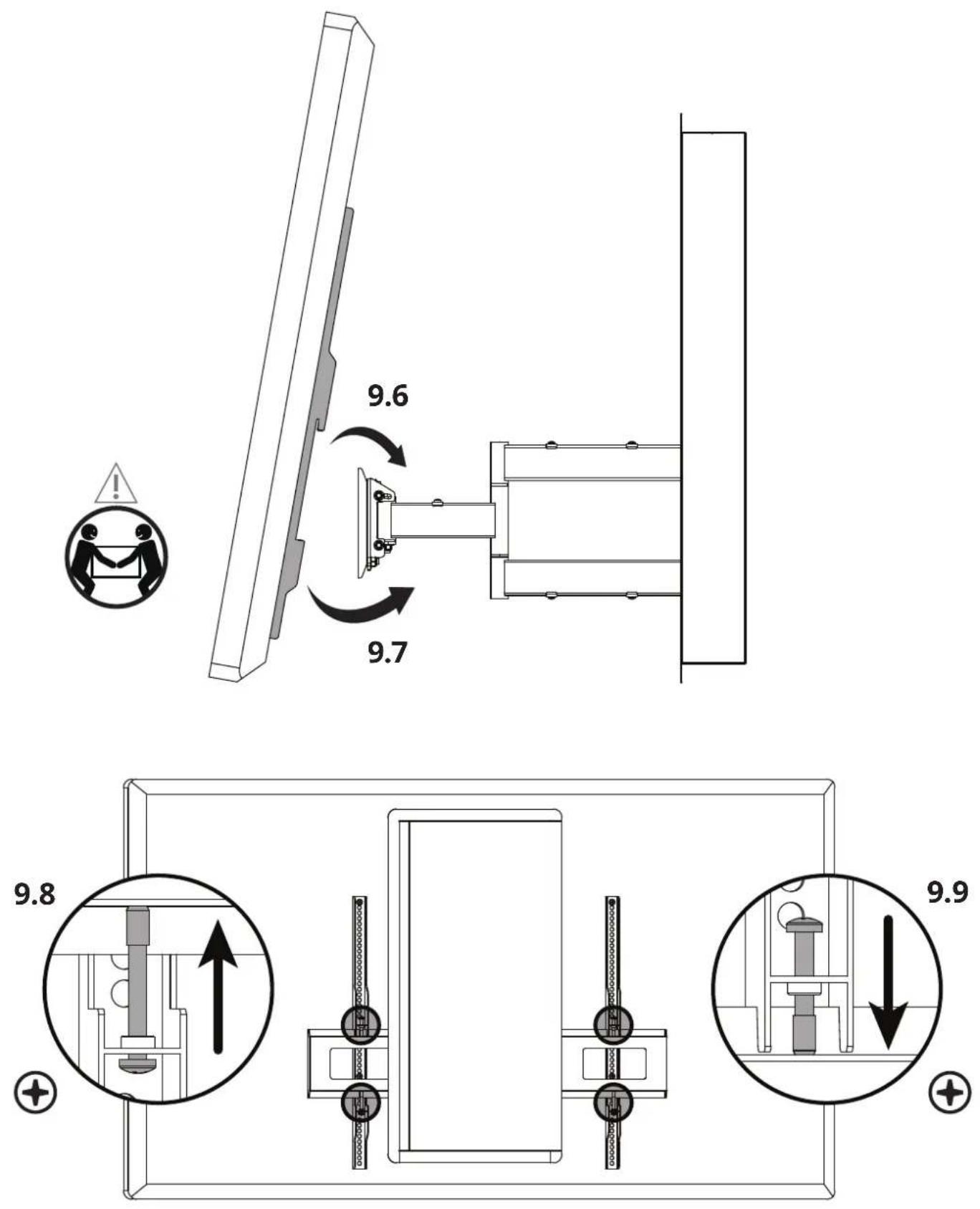 Kanto R600 - 9a. Hang and Secure TV Attachez et sécurisez le téléviseur Cuelgue y asegure el televisor - 3